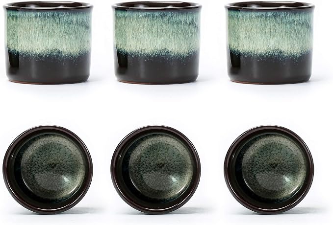 Japanese Tea Cups Set of 6, Ceramic Teacups, Chinese Tea Cups by Lavinttostory