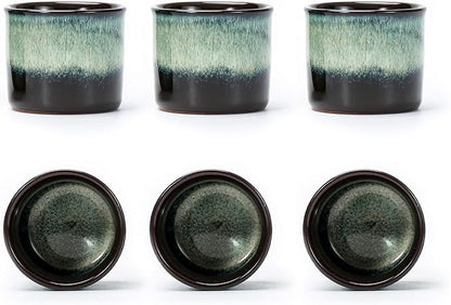 Japanese Tea Cups Set of 6, Ceramic Teacups, Chinese Tea Cups by Lavinttostory