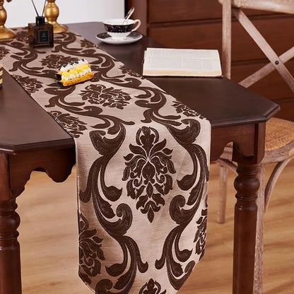 NAPEARL Elegant Luxury Damask Table Runner - Image 6