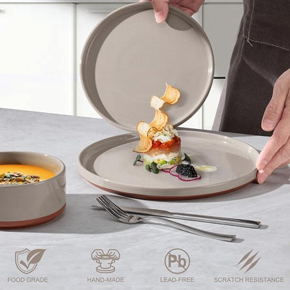 LIANYU Stoneware Dinnerware Set Service - Image 3