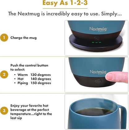 Nextmug Plus - Temperature-Controlled, Self-Heating Coffee Mug | – No App - Image 4