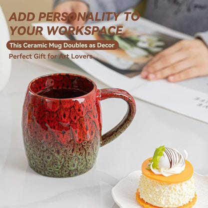 Handmade 22oz Ceramic Coffee Mug, Ergonomic Large Handle, Ideal Gift - Image 5