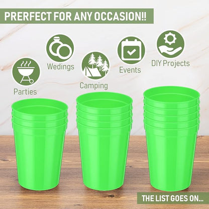 Yungyan 36 Pack 16 oz Stadium Cups Reusable Plastic Cups Blank Drink Stadium - Image 3