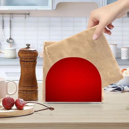 Napkin Holder, Plain Red Solid Color Napkin Holder - Image 6