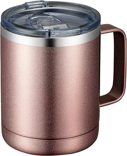 MEWAY 12oz Coffee Mug With Handle and Sliding Lid, Stainless Steel Travel by MEWAY