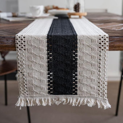 ZAIIVE Geometric Patterned Table Runner by ZAIIVE