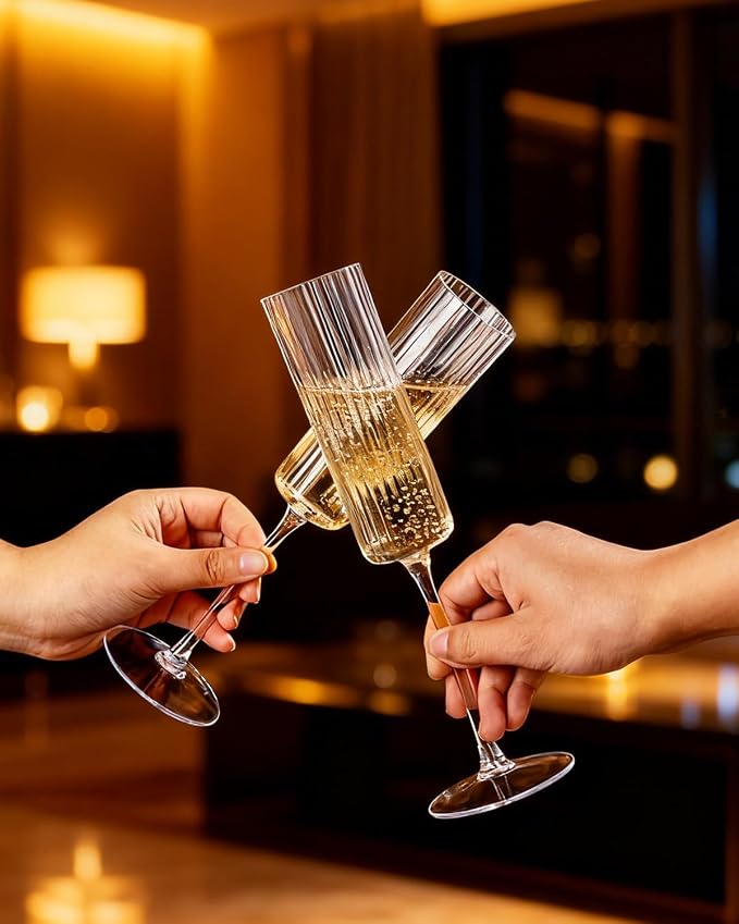 Ciaell 24 Pack Plastic Champagne Flutes - Image 8
