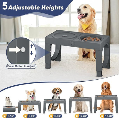 XIAZ Elevated Dog Bowls Large Breed Raised Dogs Bowl Stand Large/Medium Sized - Image 2