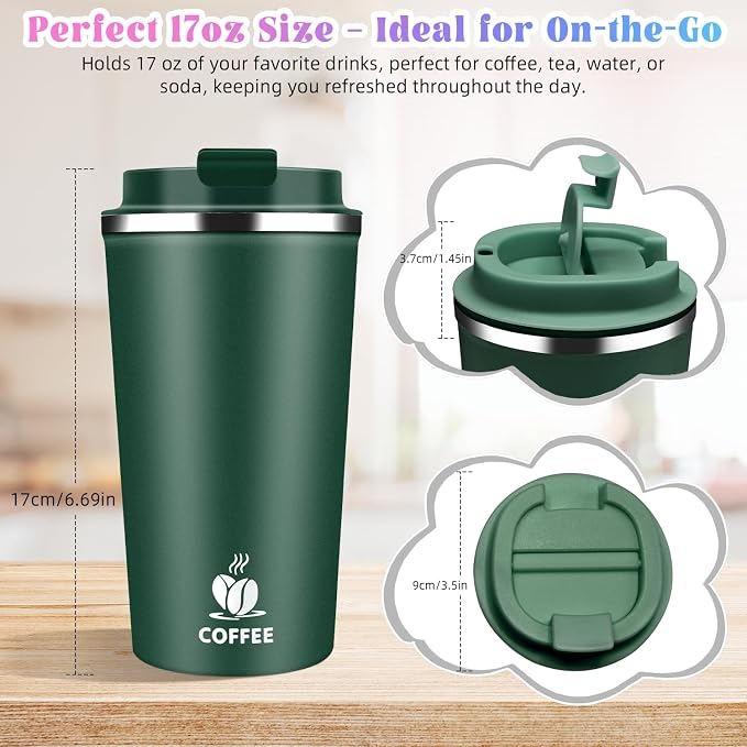 17oz Insulated Travel Coffee Mug - Image 2