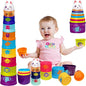 WEEJOYGAM Stacking Cups Baby Toys 6-12 Months, Stacking Toys by WEEJOYGAM