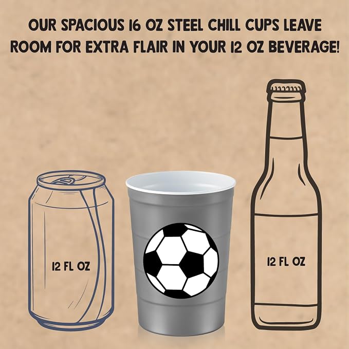 Steel Chill Cups 16 oz. Reusable Party Cups, 100% recyclable - Image 4