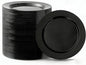 Bestluck 100PCS Black Plastic Dinner Plates 10 Inch by Bestluck
