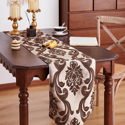 NAPEARL Elegant Luxury Damask Table Runner - Image 3