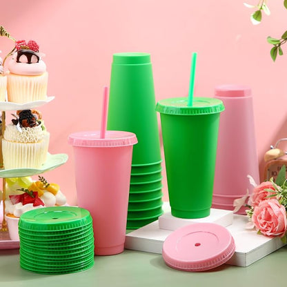 Honeydak 30 Pack Tumbler with Straw and Lid Bulk Cups - Image 3