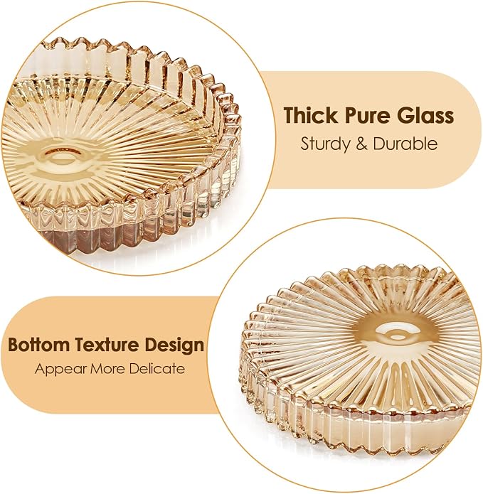 Modern Clear Glass Coaster Set of 8- Coffee Table Coasters, Crystal Coaster - Image 4