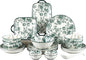 Ceramic Dinnerware Set, Floral Plates and Bowls Sets, Microwave & Dishwasher by FANGJING