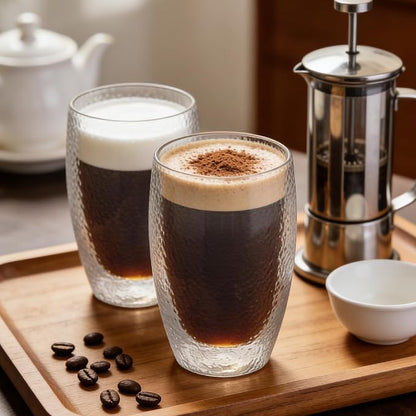 Double Wall Glass Coffee Mugs Set, Suitable - Image 3