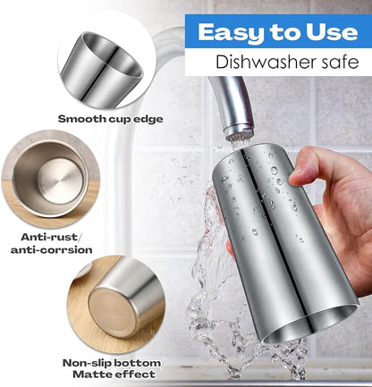 Mimorou 8 Pack Stainless Steel Insulated Cup 18.6 oz Metal Tumbler Double Wall - Image 4