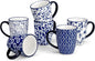 vancasso SELENE Coffee Mugs Set of 6, 12 Oz Porcelain Coffee Cups by vancasso