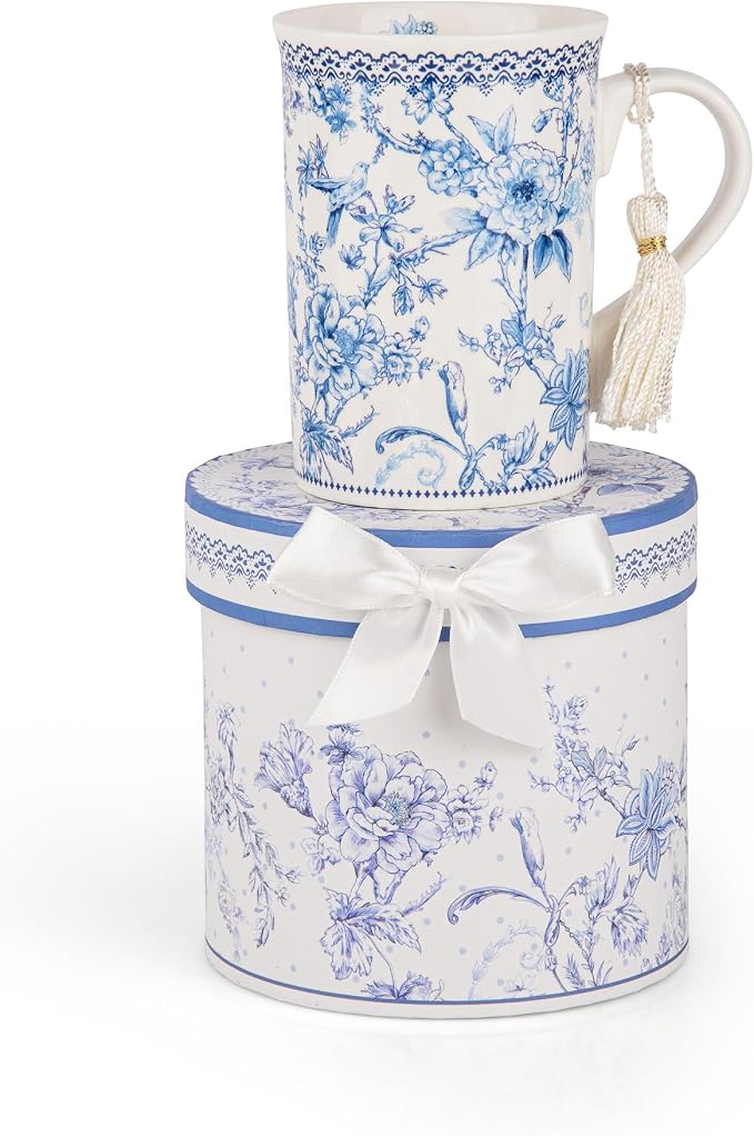 STP GOODS Porcelain Tea/Coffee Cup in Gift Box Fine Porcelain Coffee Cup Tea by STP-Goods