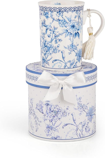 STP GOODS Porcelain Tea/Coffee Cup in Gift Box Fine Porcelain Coffee Cup Tea by STP-Goods