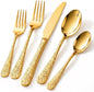 20 Piece Gold Silverware Set, Stainless Steel Silverware Set by Unknown