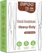 Dipoo 7.5" Clear Plastic Knives Heavy Duty Upgraded Heat Resistant & BPA Free by Dipoo