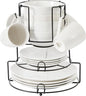 Gibson Home Summit View 17-Piece Porcelain Plates and Bowls Set W/Metal Rack by GibsonHomewares