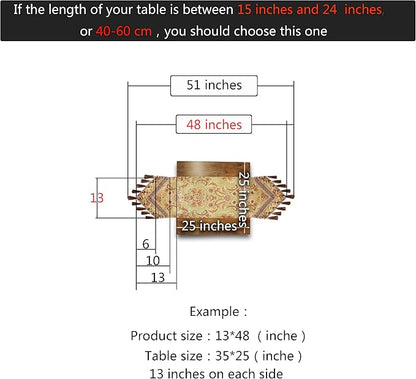 Luxury Velvet Gold Table Runner 48 Inches Long - Image 2