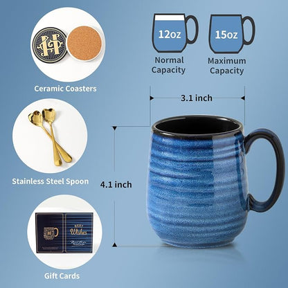 HASENSE Ceramic Coffee Mugs Gift Set - Image 2