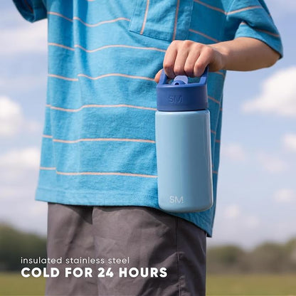 Simple Modern Halloween Kids Water Bottle | 14oz | Ghosts | Insulated Stainless - Image 7