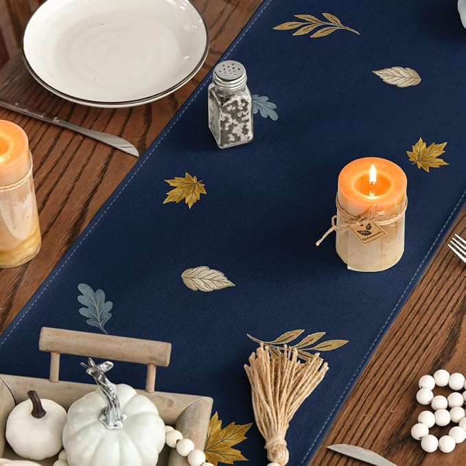 Artoid Mode 210 GSM Fall Table Runner 13x90 Inch Home Party Decor | Pumpkin - Image 7