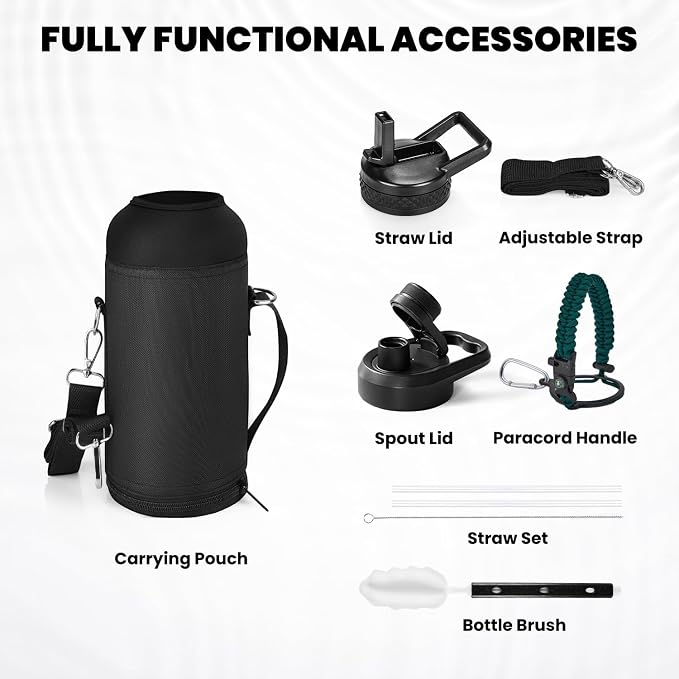 RAYMYLO Insulated Water Bottle 32 oz, Triple Wall Vacuum Stainless Steel | - Image 6