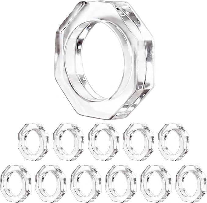 Acrylic Napkin Rings, crystal look, holiday table décor - Image 7
