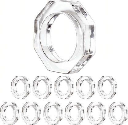 Acrylic Napkin Rings, crystal look, holiday table décor - Image 7