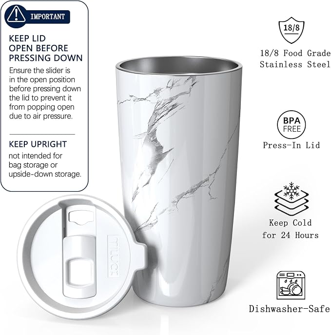 TILUCK 20 oz Insulated Coffee Tumbler - Image 2