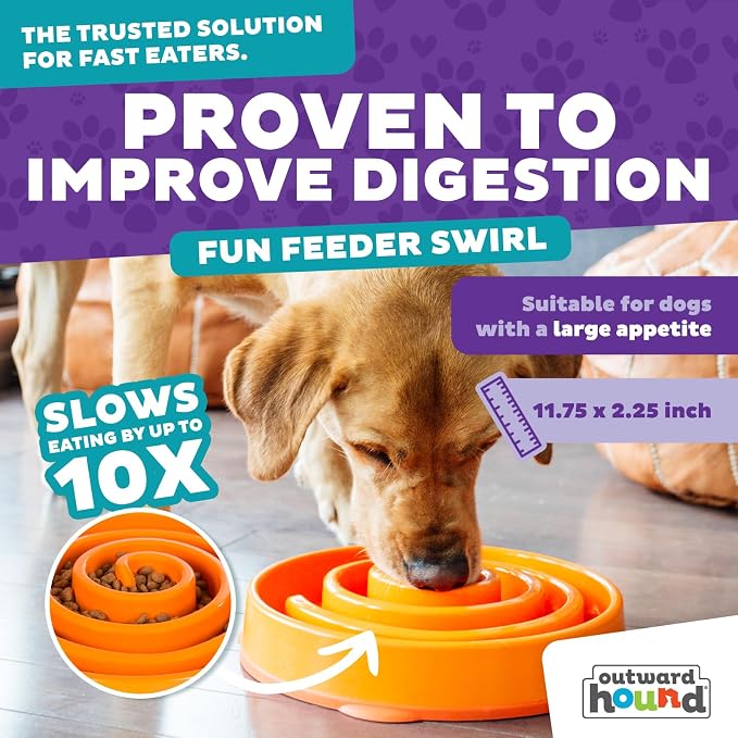 Outward Hound Fun Feeder Slo Bowl – Large 4‑Cup Capacity, Slow Feeding - Image 4