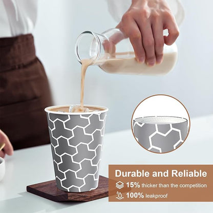 240 Pack 12 oz Paper Cups, Insulated Disposable Hot Cups | Hot and Cold Drinks - Image 5