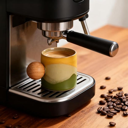 2.4oz Ceramic Espresso Cups Set of 4, Small Coffee Cups - Image 3