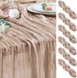 Cheesecloth Table Runner Nude Pink 10FT Boho Gauze Runner, 6 Pack | 120 Inch by Wokceer