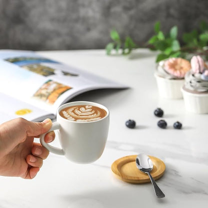 HASENSE 6 Ounce Ceramic Cappuccino Cups - Image 4