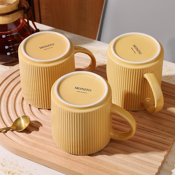 MONITO 16Oz Coffee Mugs Set of 6, Rustic Ceramic Coffee Cups Set - Image 7
