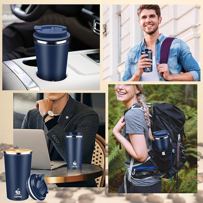 Insulated Travel Coffee Mug Reusable Coffee Tumbler Cup - Image 4