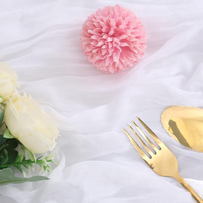12 Pack White Cheesecloth Table Runner 35 x 120 Inch | Boho Gauze Fabric - Image 4