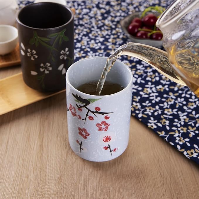 WHJY 10oz Transitional Chinese/Japanese style Handle-less Ceramic Tea cups - Image 3