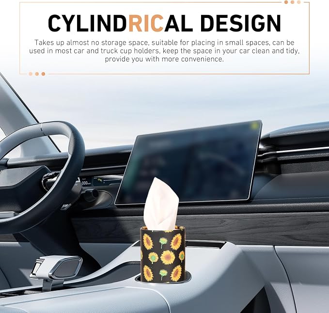 4 PCS Car Tissue Holder, Car Cup Holder Convenient Travel Tissue Tube, - Image 5