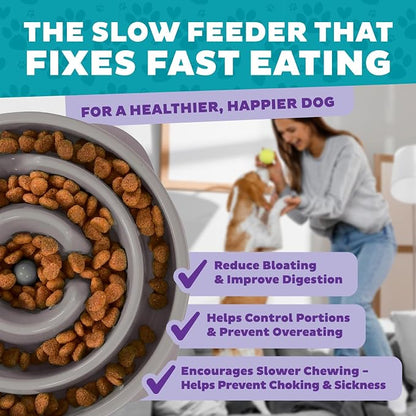 Outward Hound Fun Feeder Slo Bowl – Medium 2‑Cup Capacity, Slow Feeding - Image 3