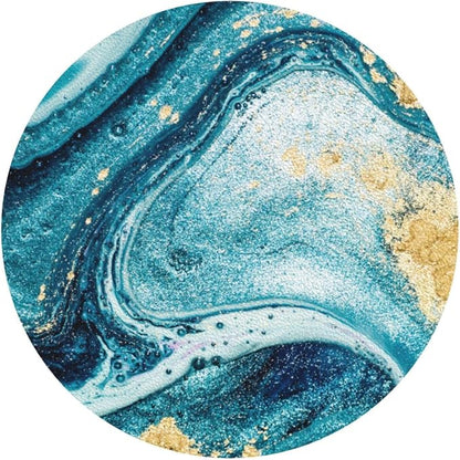 Ocean Gold Blue Marble Coasters Set of 6 Coasters - Image 2