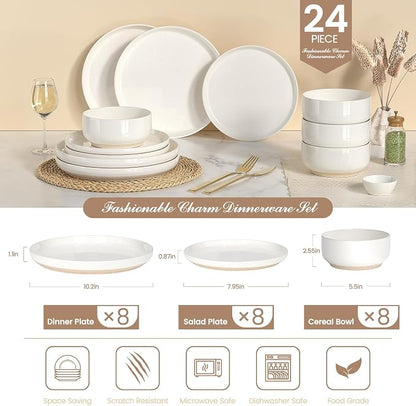 Plates and Bowls Sets, Scratch Resistant Dinnerware Sets - Image 2