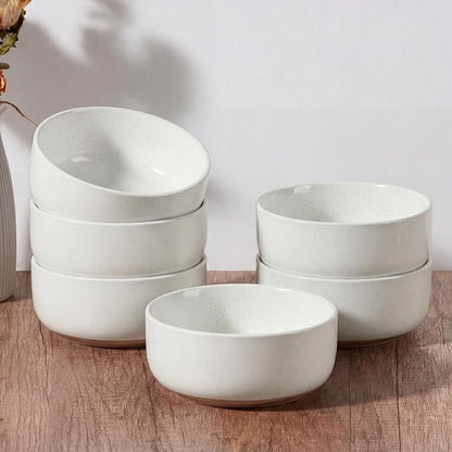 E-far Cereal Bowls Set of 6, 27oz Ceramic Deep Soup Bowls by E-far